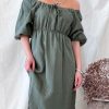 Muoti BYPIAS Bypias Pellavamekot | Vivienne Pellavamekko, Camo Vihrea