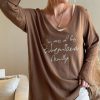 Muoti Bohemiana Neuleet | Boho Family Long Sleeve Pusero, Caramel