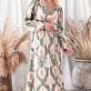 Muoti Bohemiana Silkki- Ja Viskoosimekot | Kristlyn Viskoosimekko, Khaki Kuviollinen