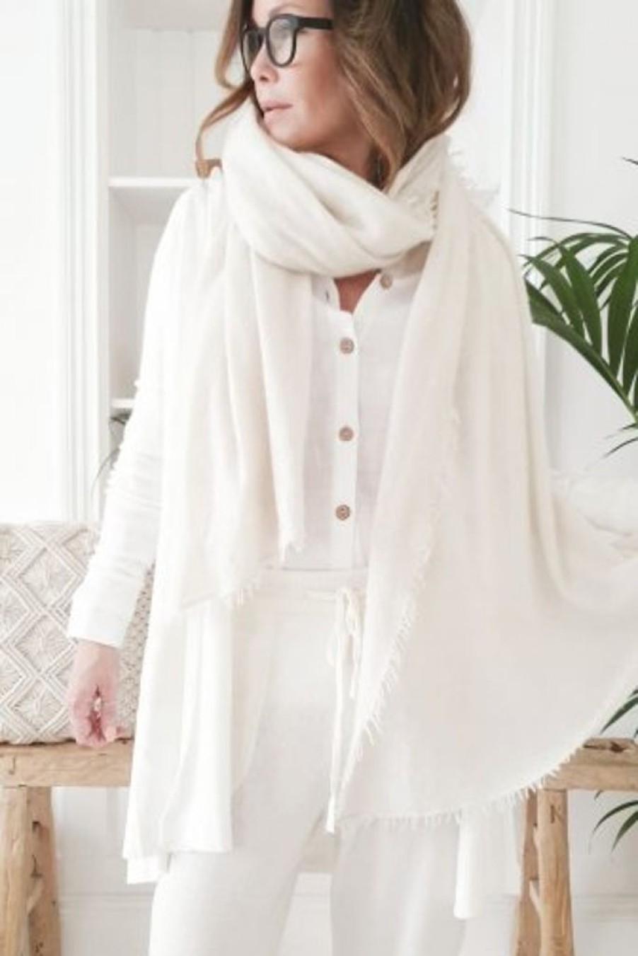 Muoti BYPIAS Huivit | Cashmere Love Huivi, Soft White