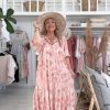 Muoti Bohemiana Silkki- Ja Viskoosimekot | Juniper Viskoosimekko, Roosa Kuviollinen