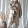 Muoti Bohemiana Neuleet | Hera Palmikkoneuletakki, Beige