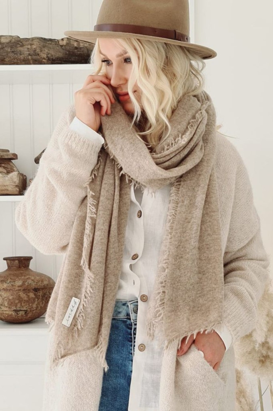 Muoti BYPIAS Huivit | Cashmere Love Huivi, Taupe