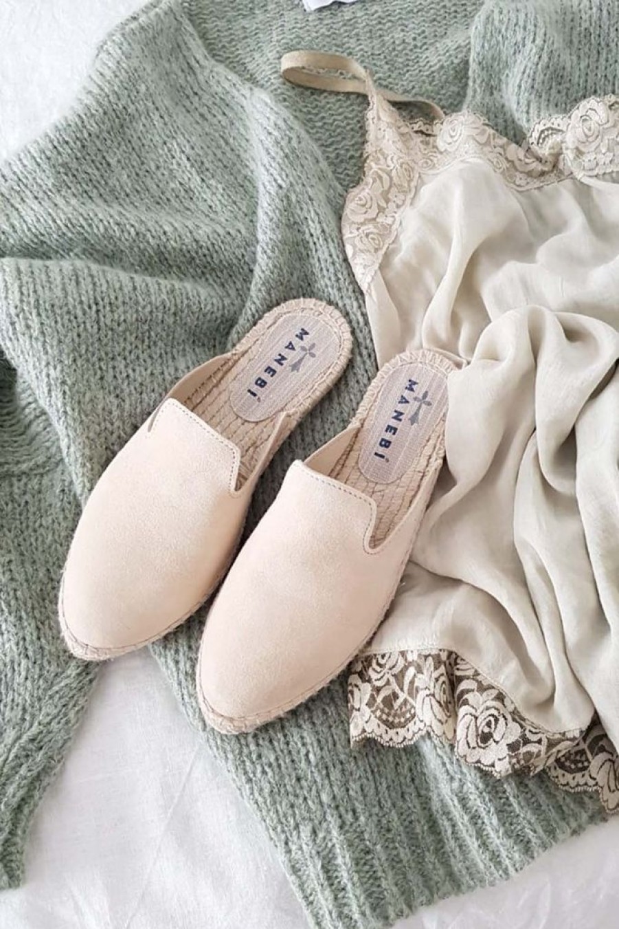 Muoti Manebi Espadrillot | Hamptons Pistokkaat, Shampanja Beige