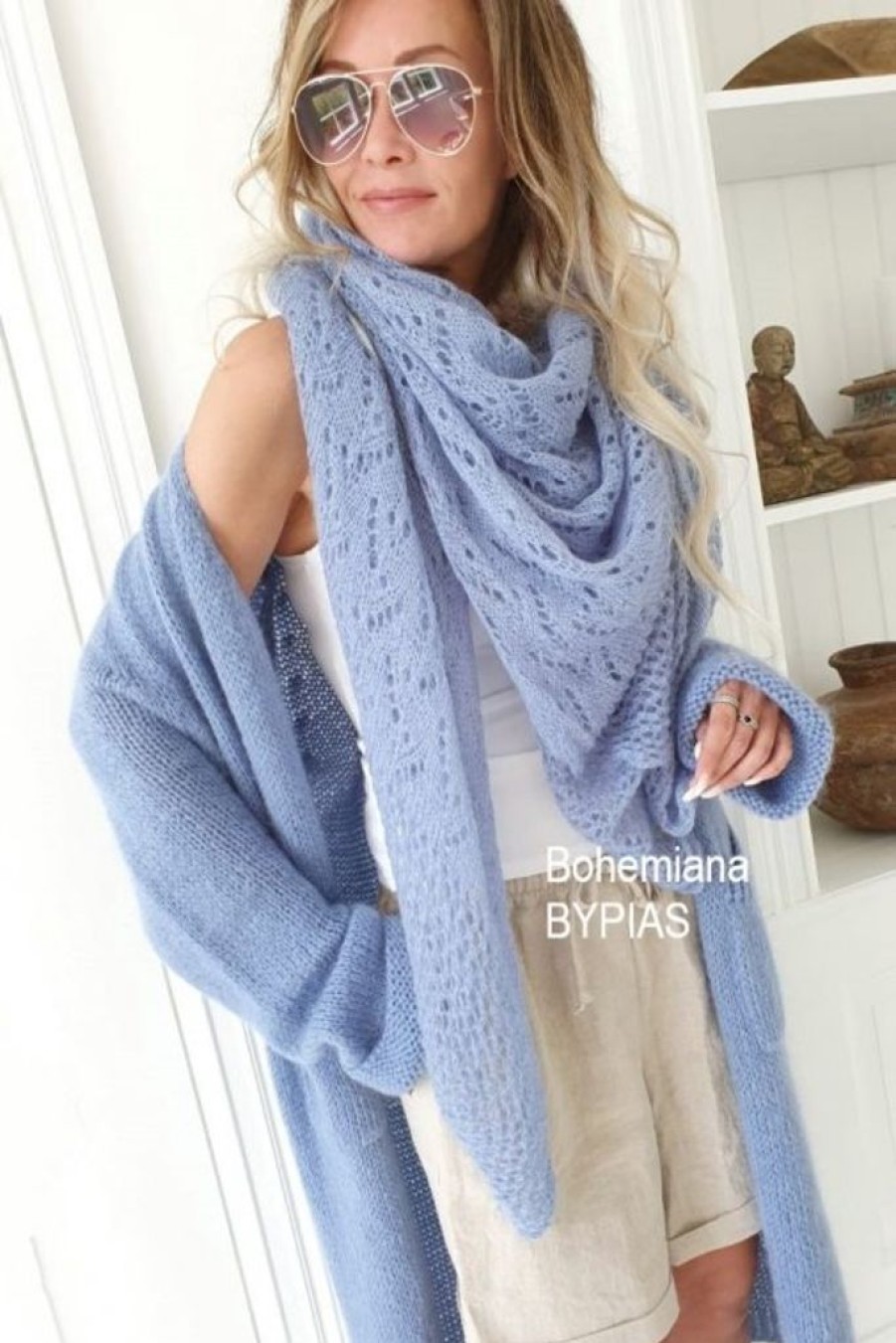 Muoti Bohemiana Huivit | Dreamy Mohair Huivi, Blue Dreams