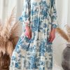 Muoti Bohemiana Silkki- Ja Viskoosimekot | Provence Viskoosimekko, Blue Toile