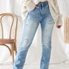 Muoti Perfect Jeans Farkut | Broken Mami Straight Farkut, Denim Sininen