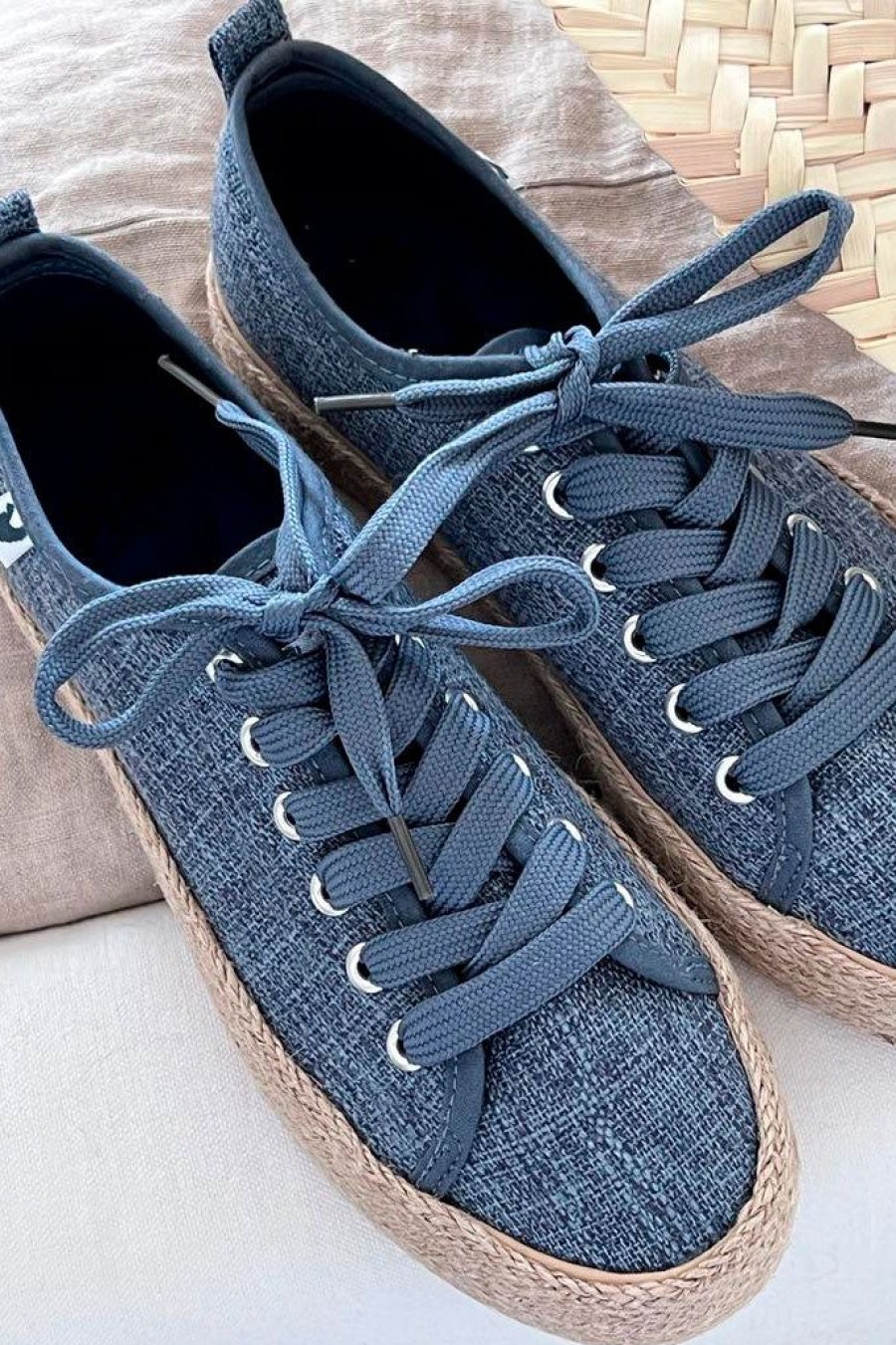 Muoti Walk in Pitas Espadrillot | Ada Pellava Espadrilletennarit, Sininen