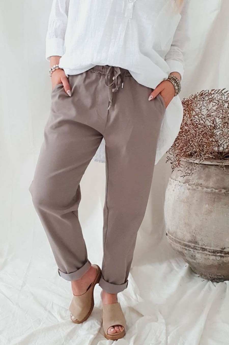 Muoti Perfect Jeans Joggerit | Bengaline Joggerit, Taupe