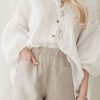 Muoti BYPIAS Shortsit | Masca Pellavashortsit, Natural