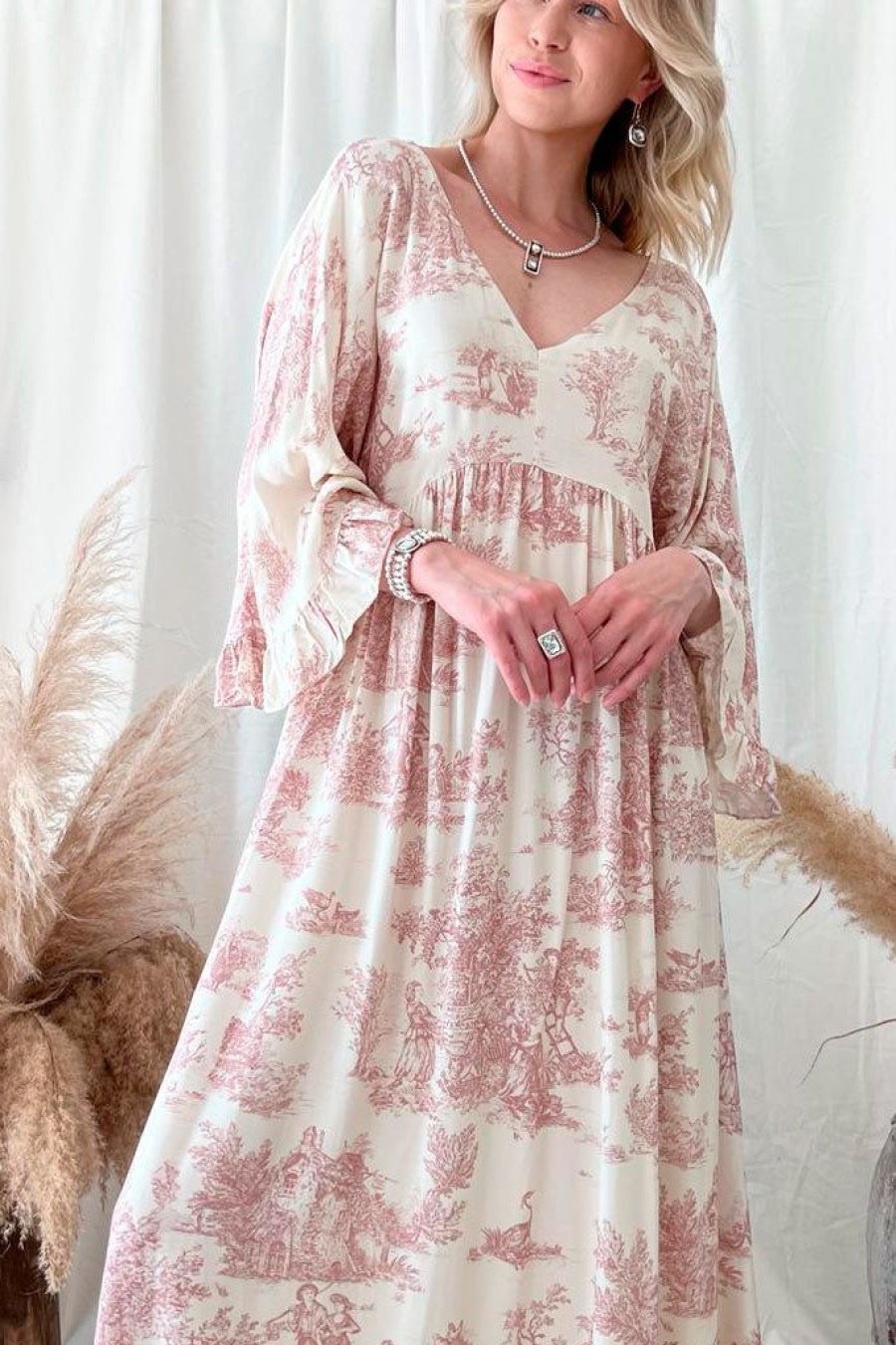 Muoti Bohemiana Silkki- Ja Viskoosimekot | Provence Viskoosimekko, Rose Toile