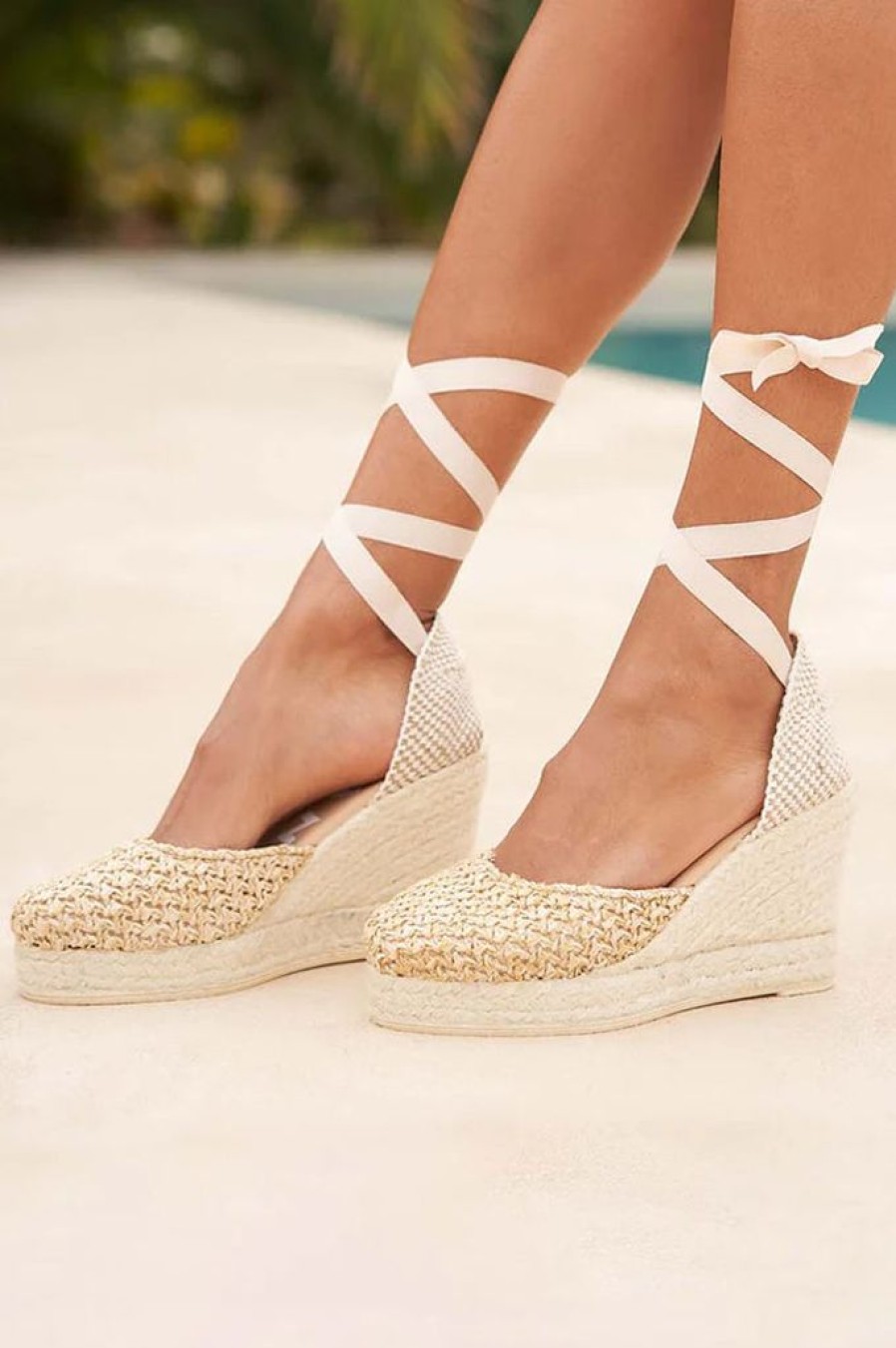 Muoti Manebi Espadrillot | YucatáN Kiilakorkosandaalit, Raffia