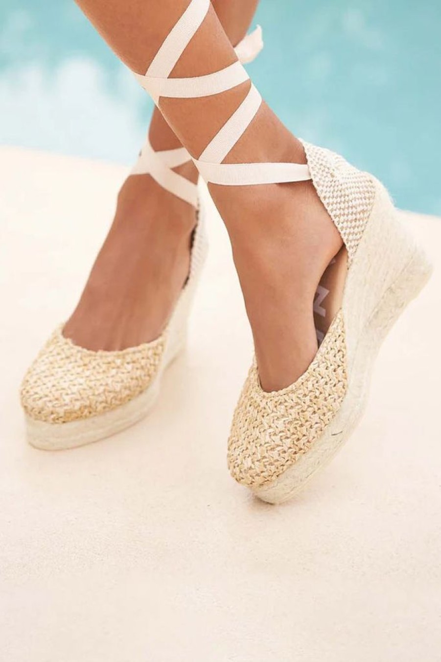 Muoti Manebi Espadrillot | YucatáN Kiilakorkosandaalit, Raffia