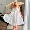Muoti Bohemiana Pellavamekot | Babydoll Pellavamekko, Valkoinen