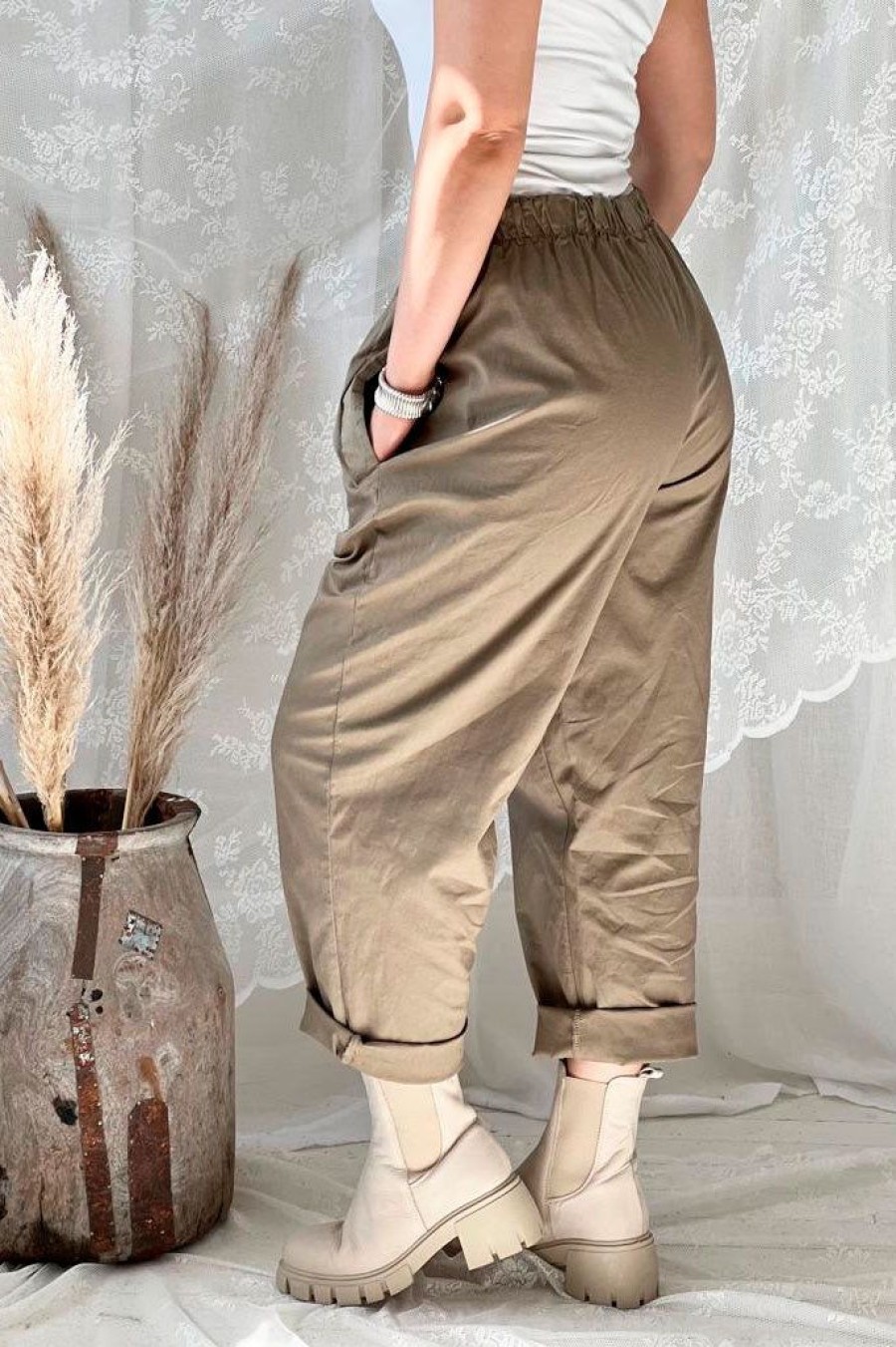 Muoti Perfect Jeans Joggerit | Soul Puuvillahousut, Khaki