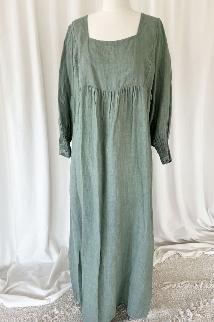 Muoti Bohemiana Pellavamekot | Katherine Pellavamekko, Sage Green