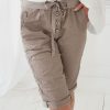 Muoti Perfect Jeans Joggerit | Buttons Caprihousut, Taupe